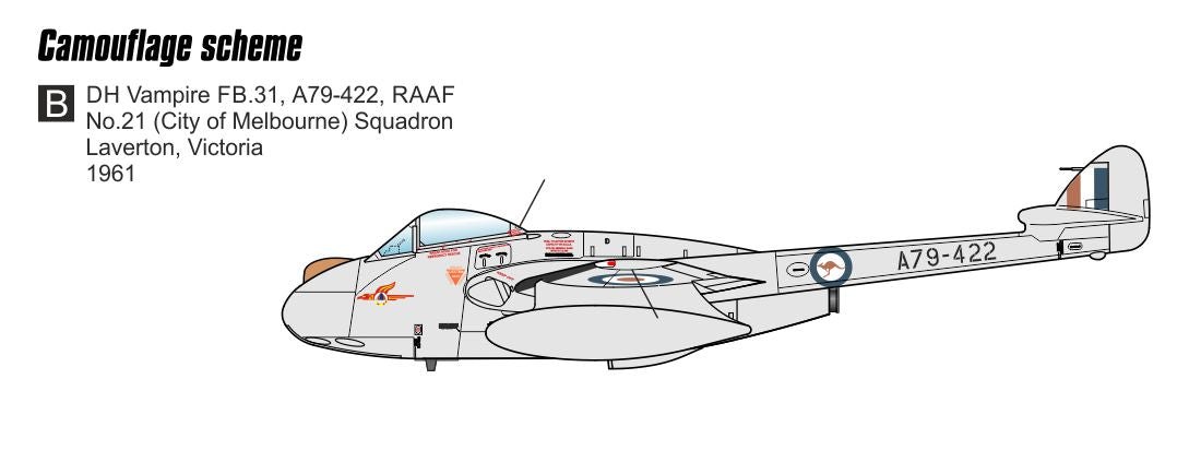 Czech Master Resin CMR72-217 1:72 de Havilland Vampire FB.31 in RAAF Service