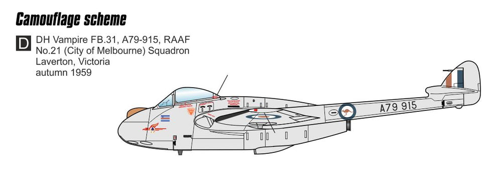 Czech Master Resin CMR72-217 1:72 de Havilland Vampire FB.31 in RAAF Service