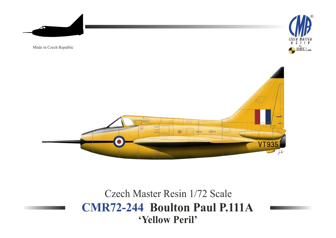 Czech Master Resin CMR72-244 1:72 Boulton Paul P.111A 'Yellow Peril'