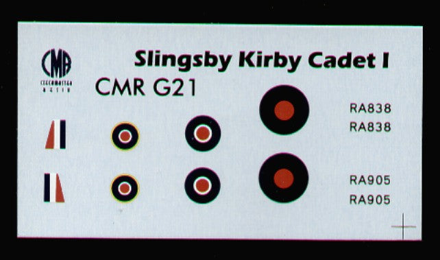 Czech Master Resin CMR72-G5021 1:72 Slingsby Kirby Cadet Mk.1 with decals