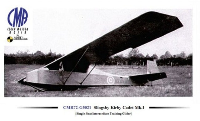 Czech Master Resin CMR72-G5021 1:72 Slingsby Kirby Cadet Mk.1 with decals