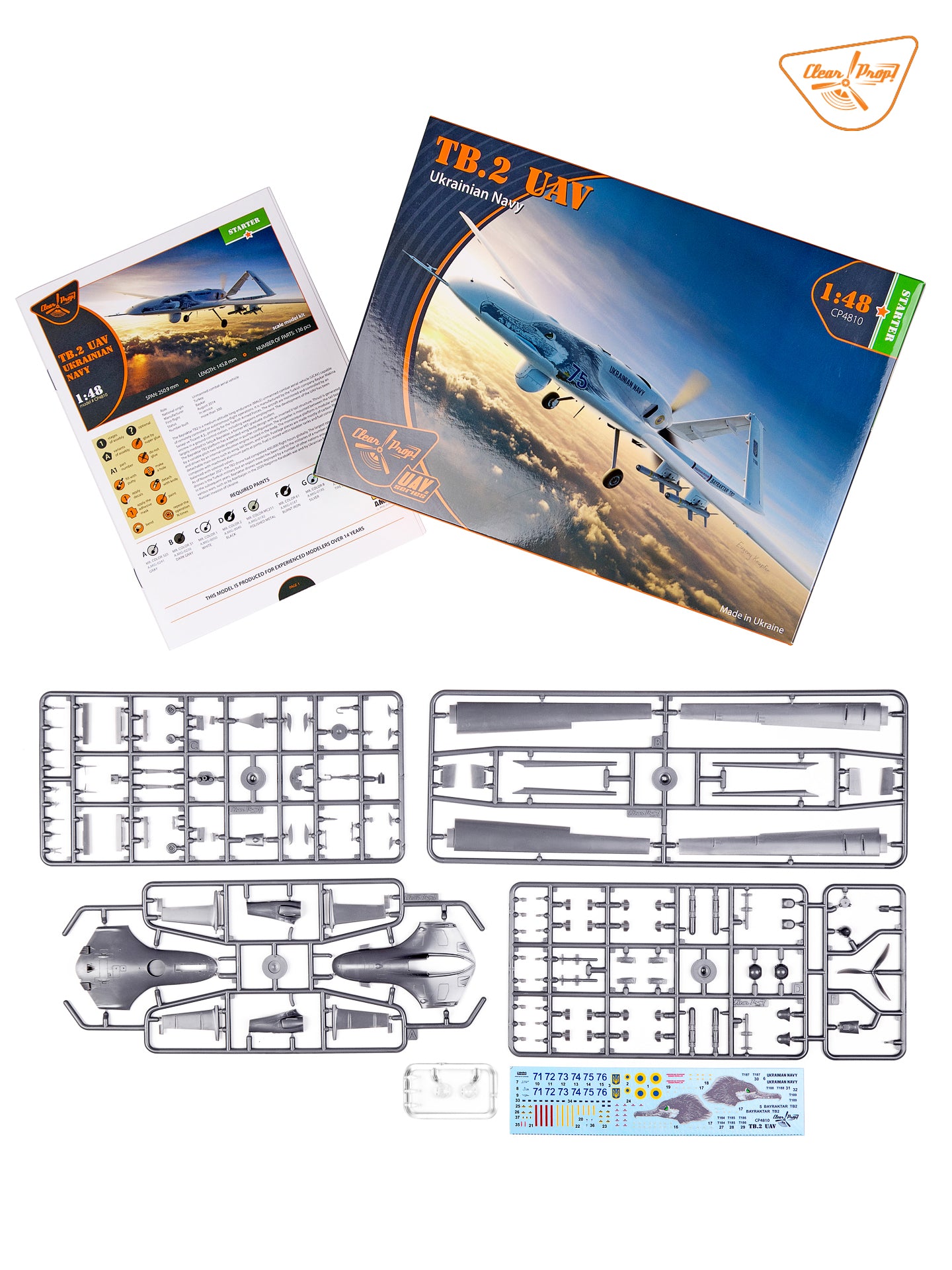 Clear Prop CP4810 1:48 Bayraktar TB.2 UAV Ukrainian Navy