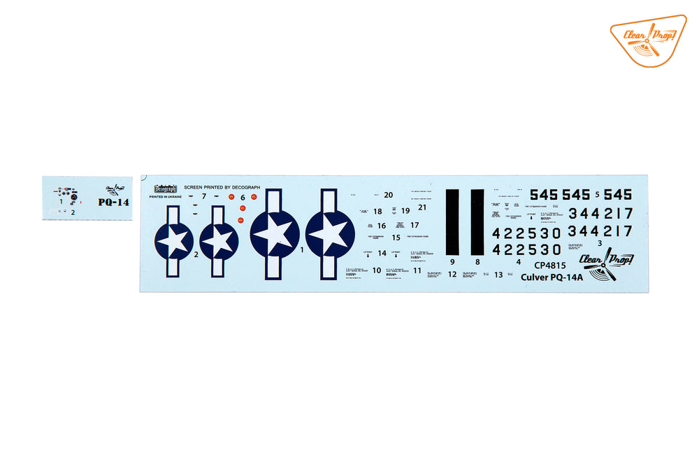 Clear Prop Models CP4815 Culver PQ-14A 1:48 Starter kit