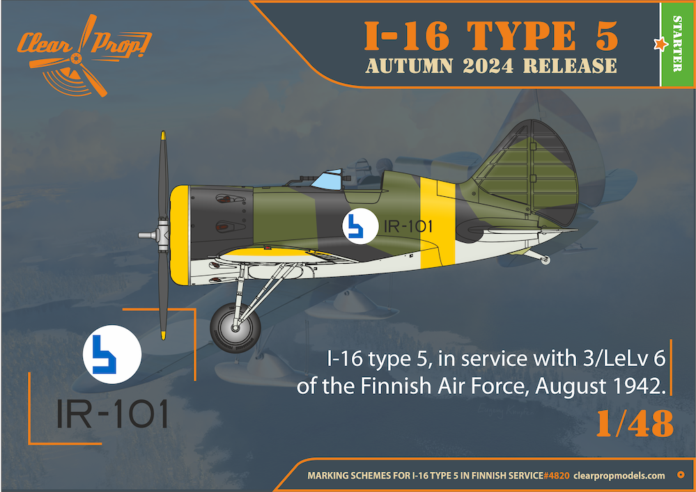 Clear Prop Models CP4820 1:48 Polikarpov I-16 type 5 In Finnish Service