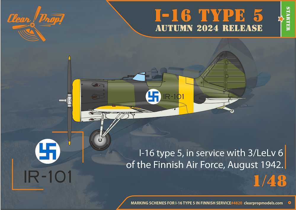 Clear Prop Models CP4820 1:48 Polikarpov I-16 type 5 In Finnish Service
