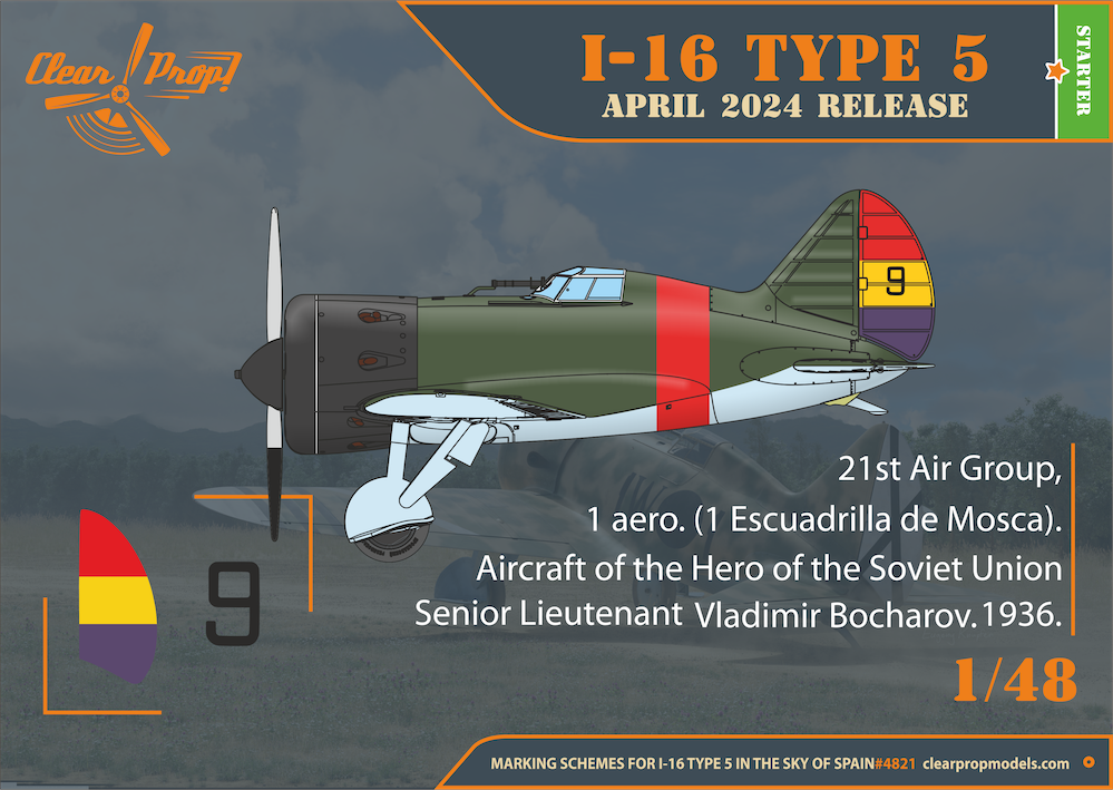 Clear Prop Models CP4821 1:48 Polikarpov I-16 type 5