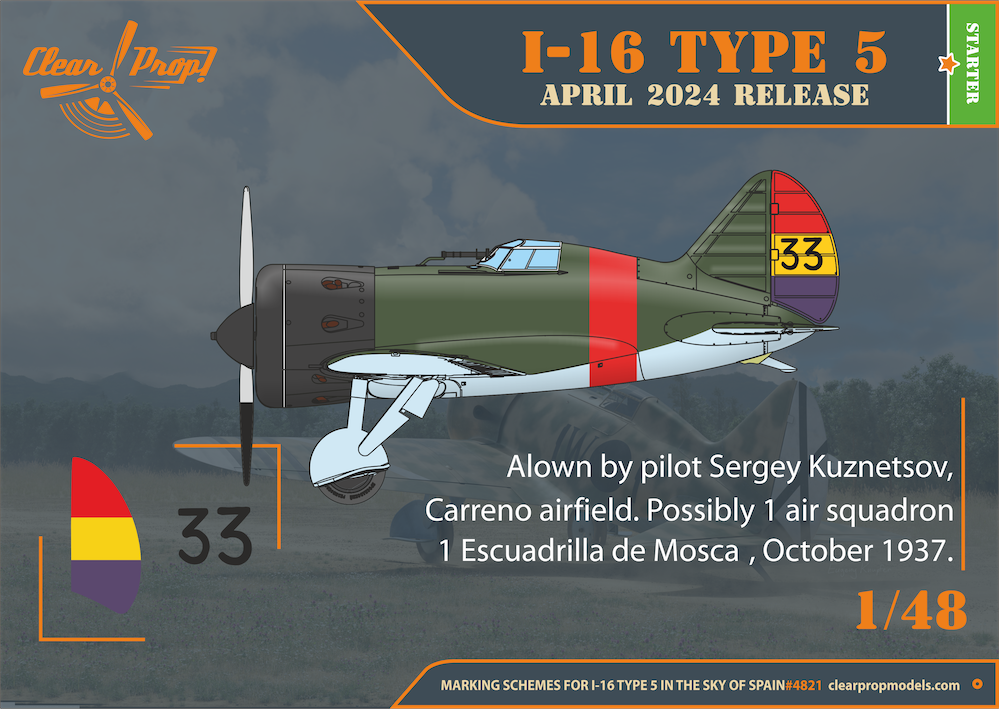 Clear Prop Models CP4821 1:48 Polikarpov I-16 type 5