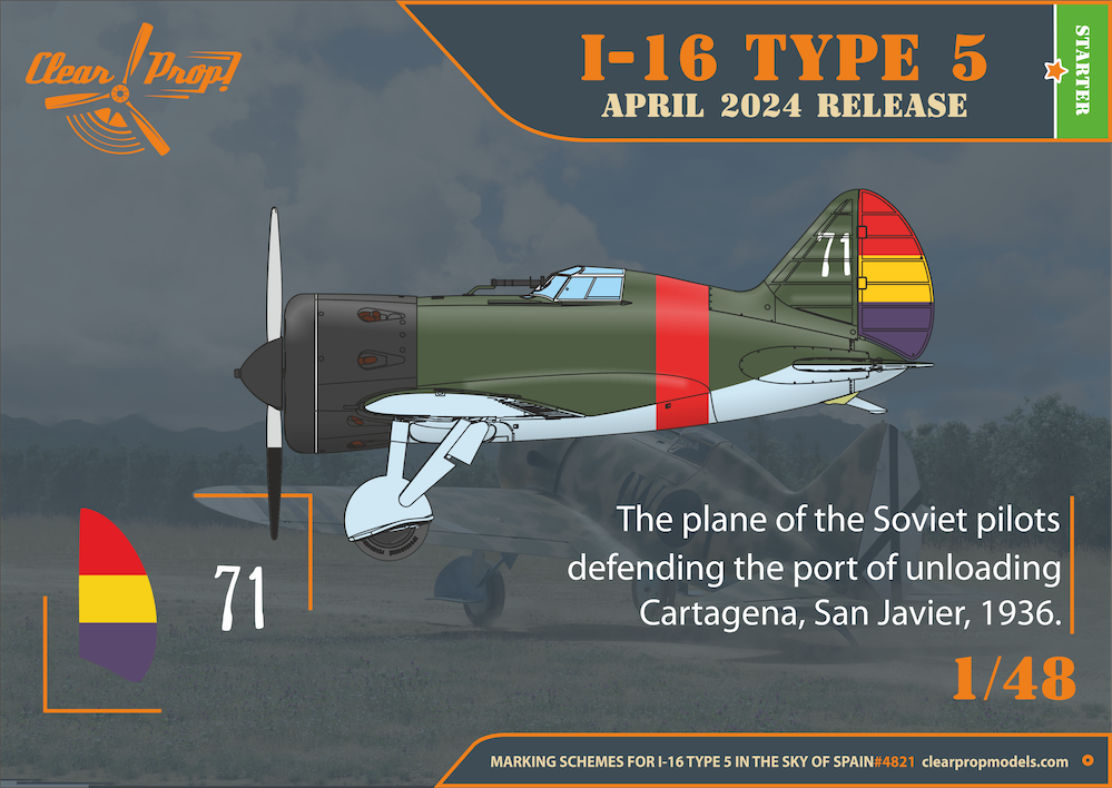 Clear Prop Models CP4821 1:48 Polikarpov I-16 type 5