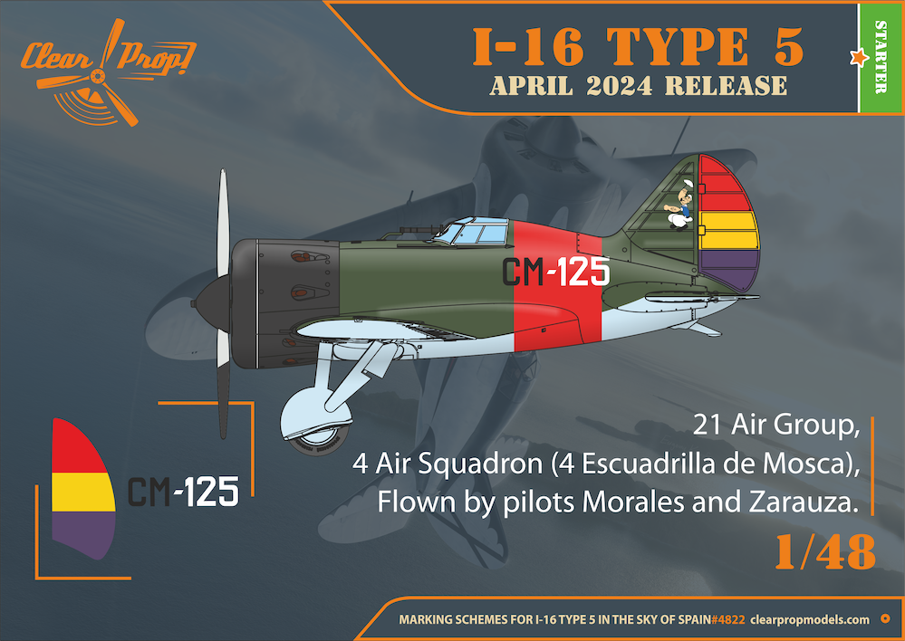 Clear Prop Models CP4822 1:48 Polikarpov I-16 type 5