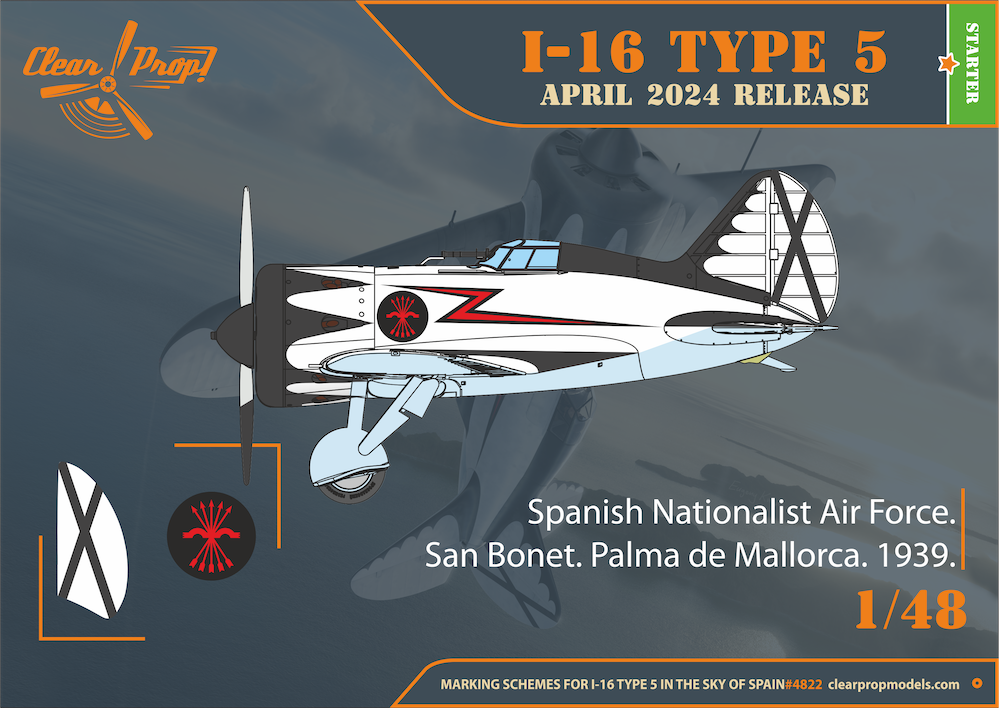 Clear Prop Models CP4822 1:48 Polikarpov I-16 type 5