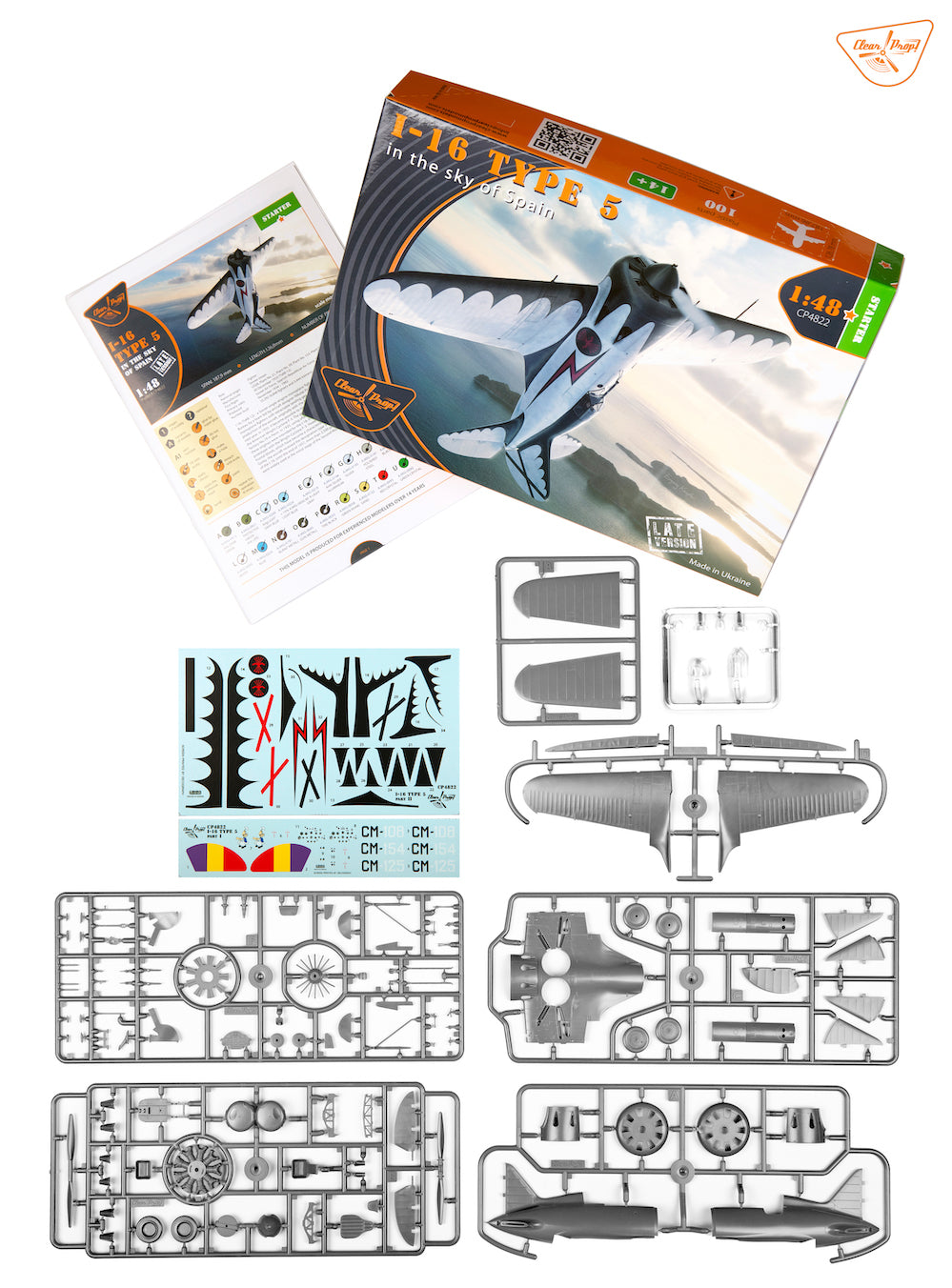 Clear Prop Models CP4822 1:48 Polikarpov I-16 type 5