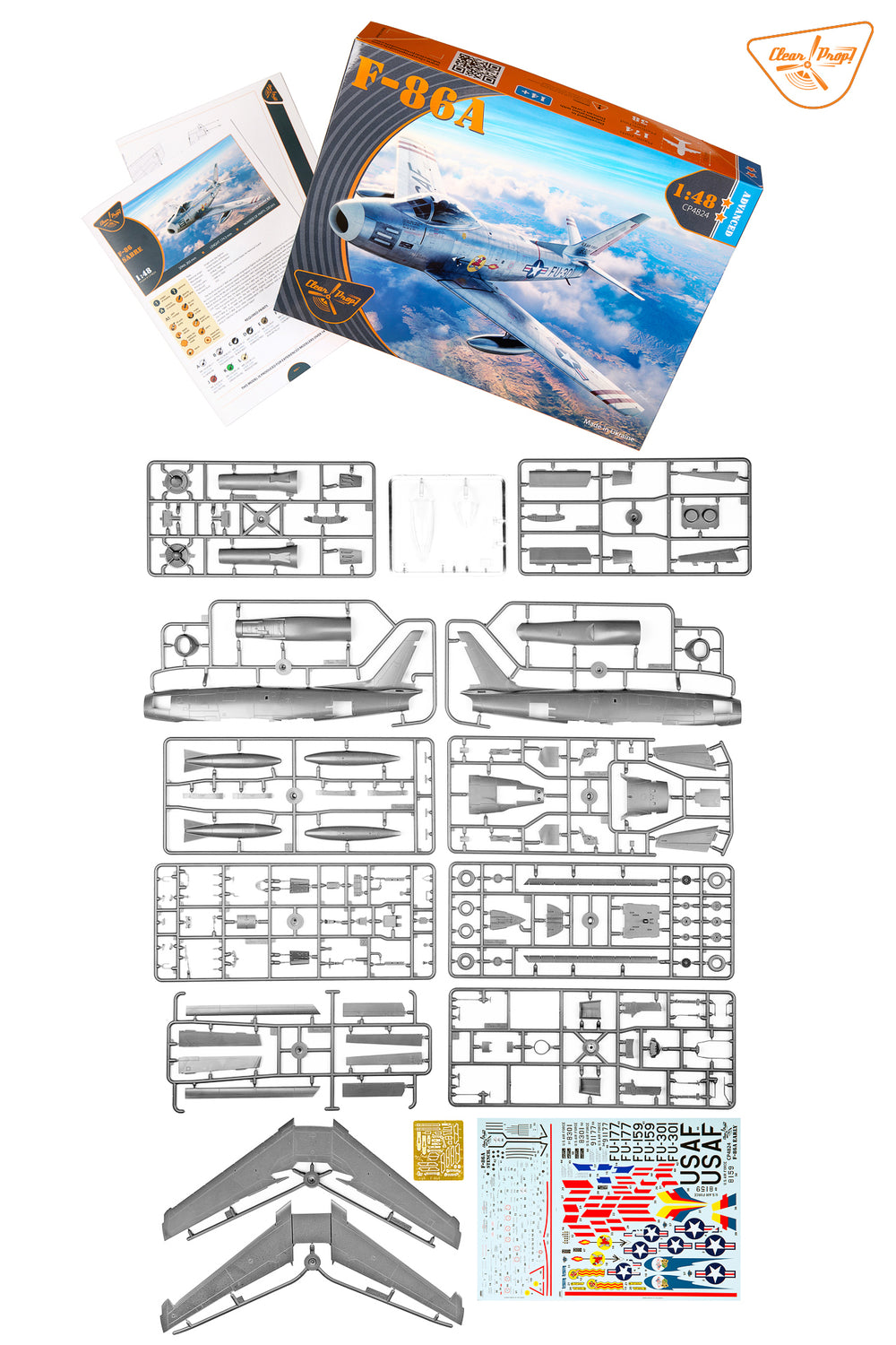 Clear Prop Models CP4824 1:48 North-American F-86A Sabre Advanced kit