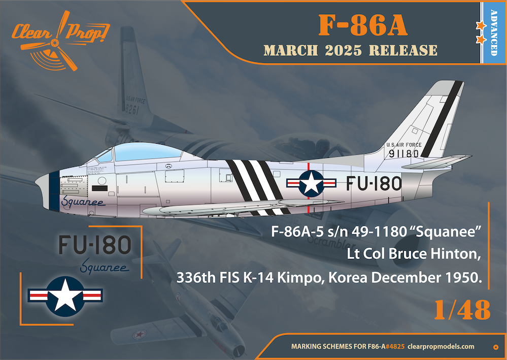 Clear Prop CP4825 1:48 North-American F-86A Sabre Korea Early