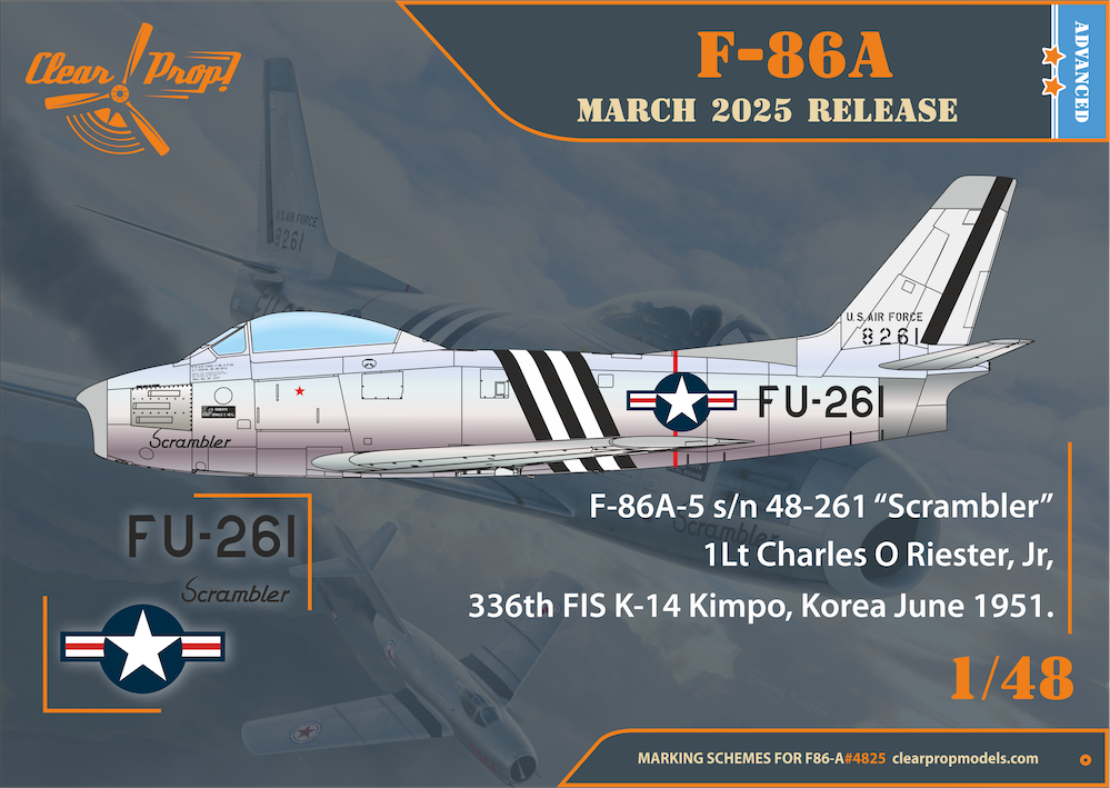 Clear Prop CP4825 1:48 North-American F-86A Sabre Korea Early