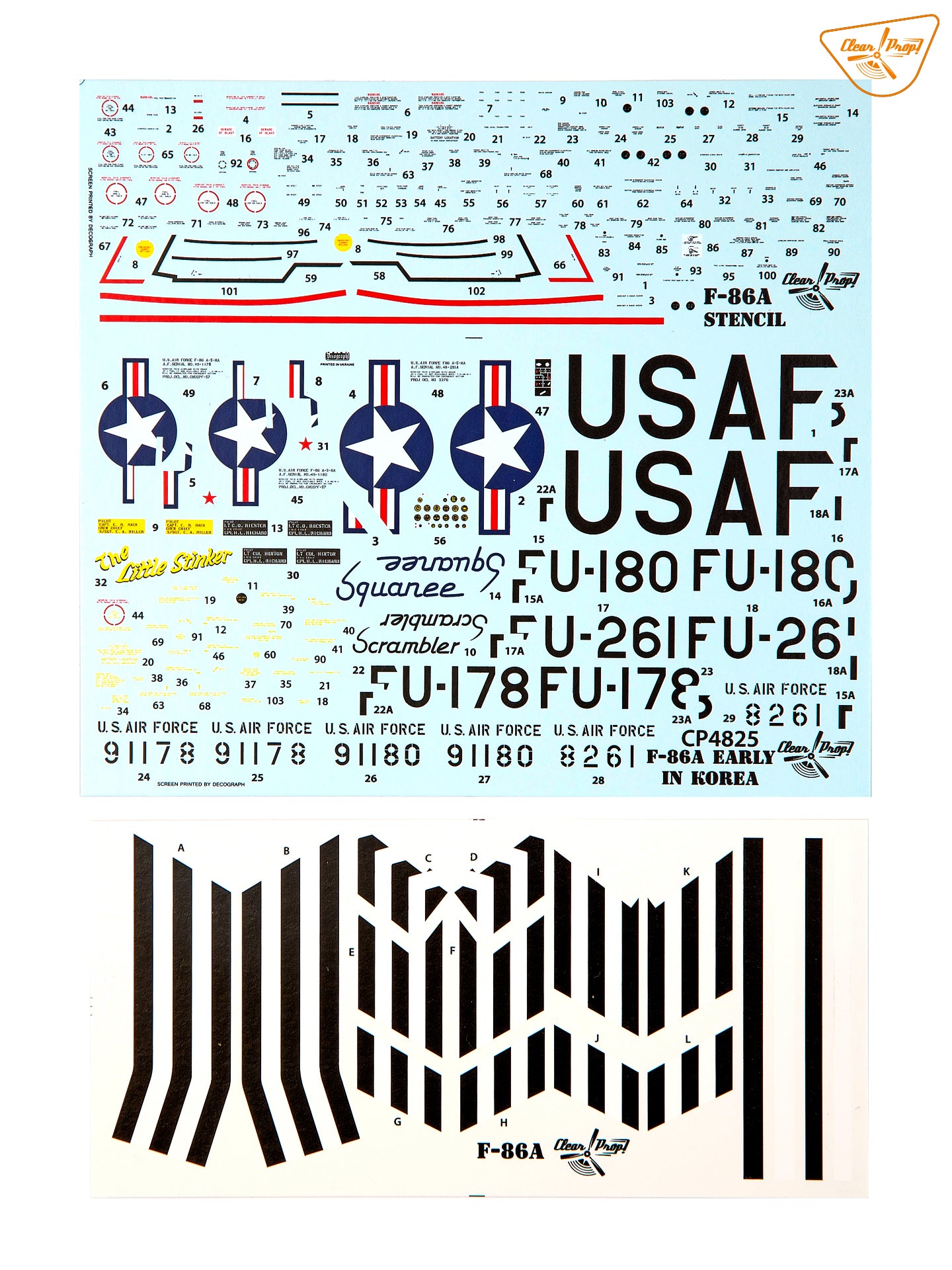 Clear Prop CP4825 1:48 North-American F-86A Sabre Korea Early
