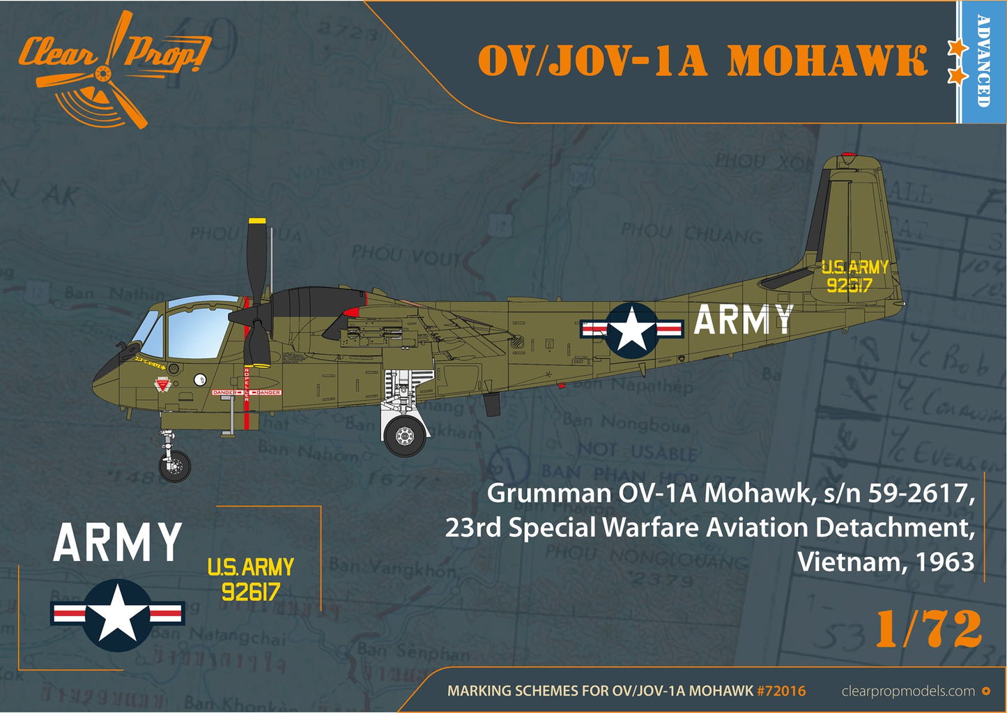 Clear Prop Models CP72016 1:72 Grumman OV-1A/JOV-1A Mohawk