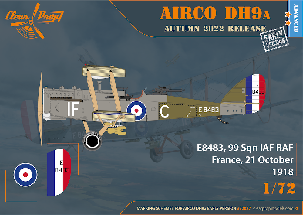 Clear Prop Models CP72027 1:72 Airco DH.9A early version