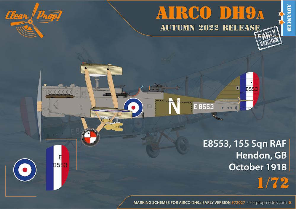 Clear Prop Models CP72027 1:72 Airco DH.9A early version