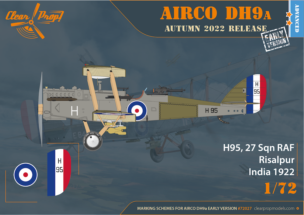 Clear Prop Models CP72027 1:72 Airco DH.9A early version