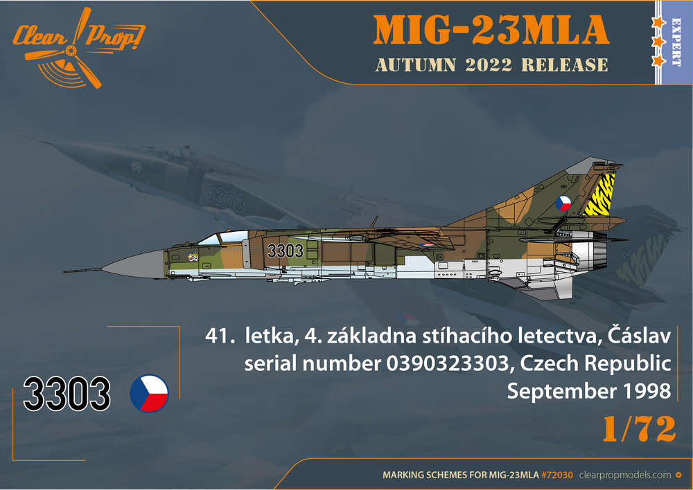 Clear Prop Models CP72030 1:72 Mikoyan MiG-23MLA Flogger-G Expert kit