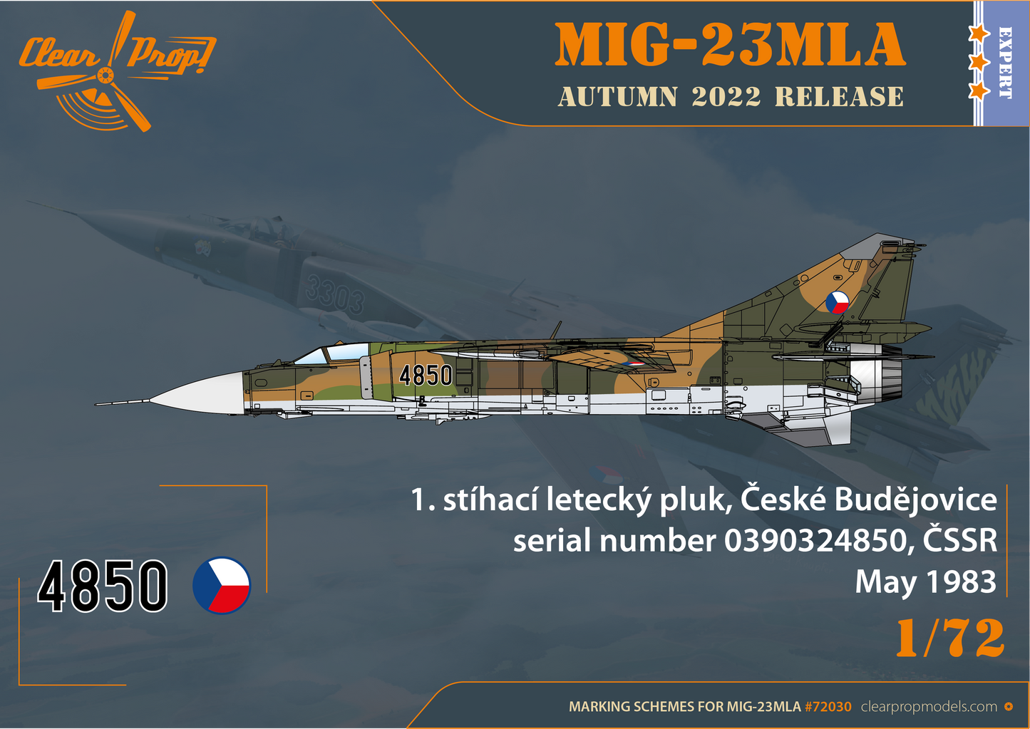Clear Prop Models CP72030 1:72 Mikoyan MiG-23MLA Flogger-G Expert kit