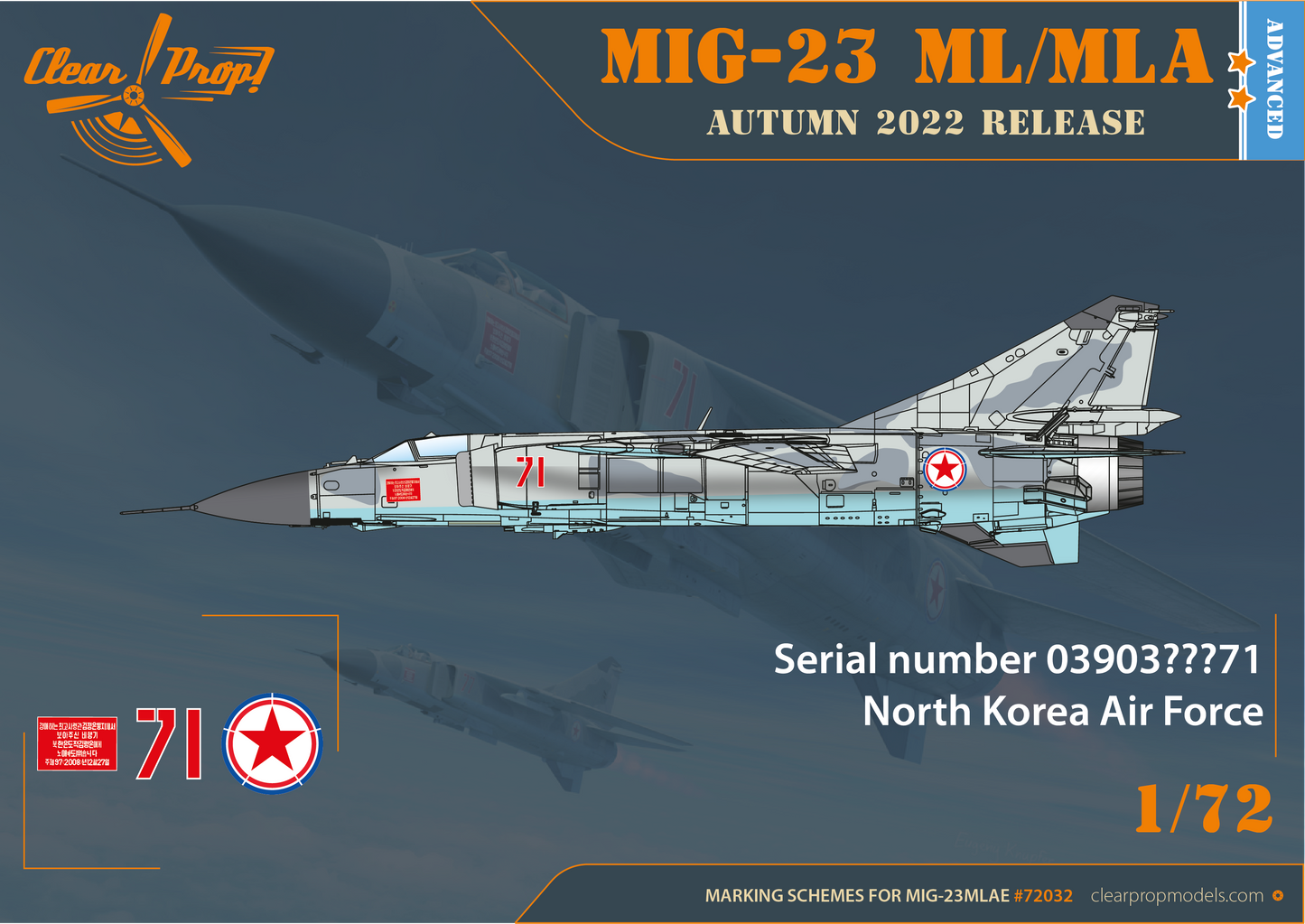Clear Prop Models CP72032 1:72 Mikoyan MiG-23ML/MLA Flogger-G Advanced kit