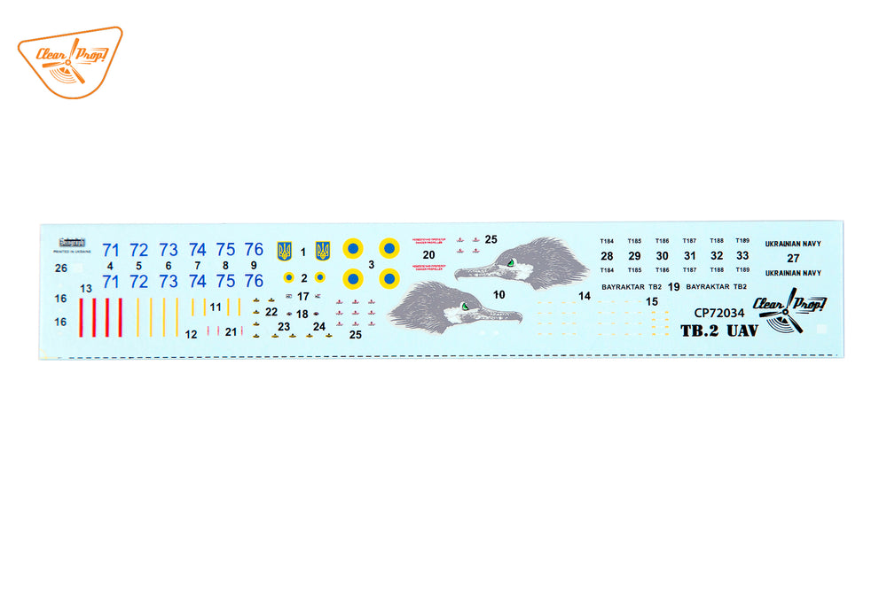 Clear Prop Models CP72034 1:72 Bayraktar TB.2 UAV UKRAINIAN NAVY