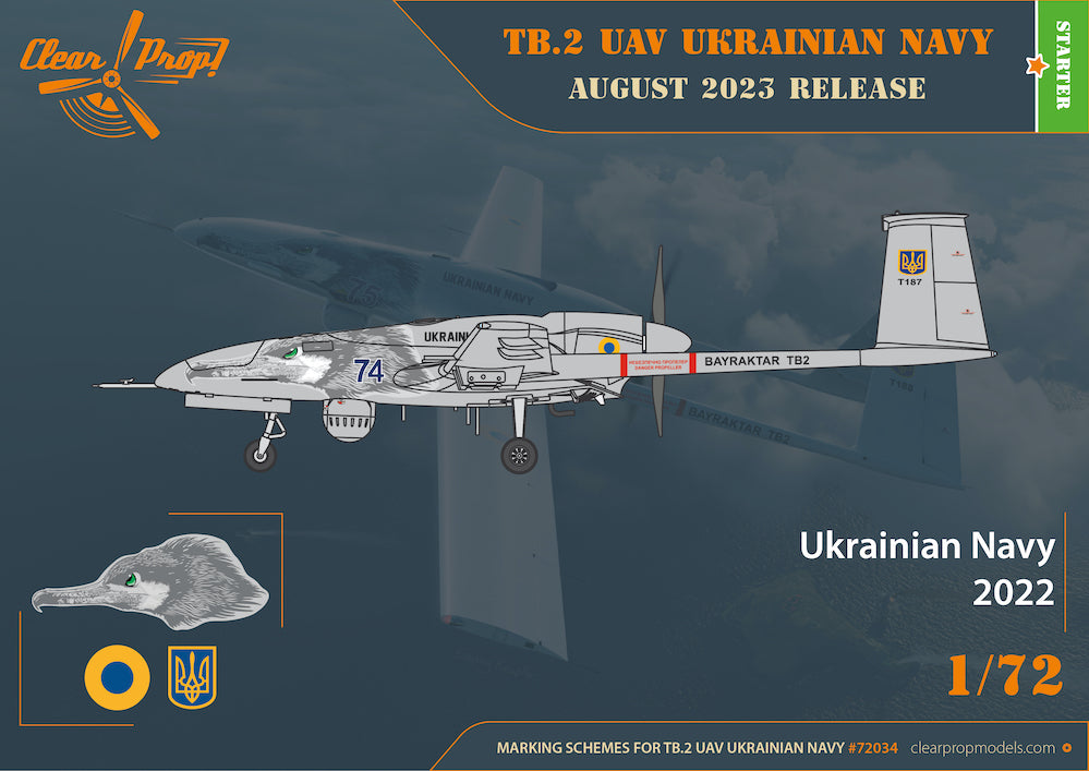 Clear Prop Models CP72034 1:72 Bayraktar TB.2 UAV UKRAINIAN NAVY