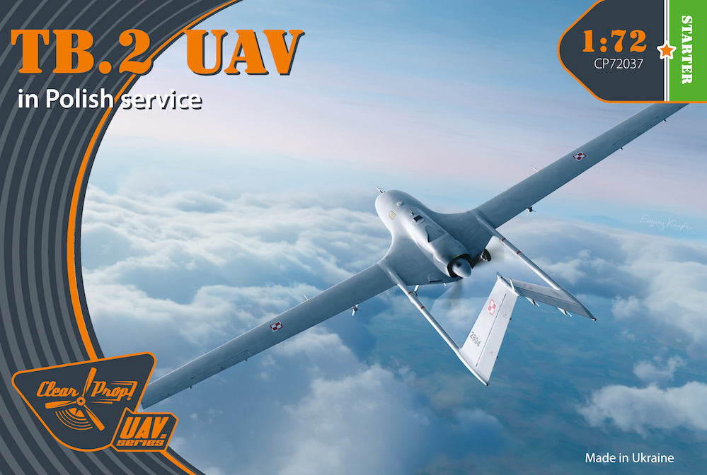 Clear Prop Models CP72037 1:72 Bayraktar TB.2 UAV in Polish service Starter kit
