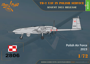Clear Prop Models CP72037 1:72 Bayraktar TB.2 UAV in Polish service Starter kit