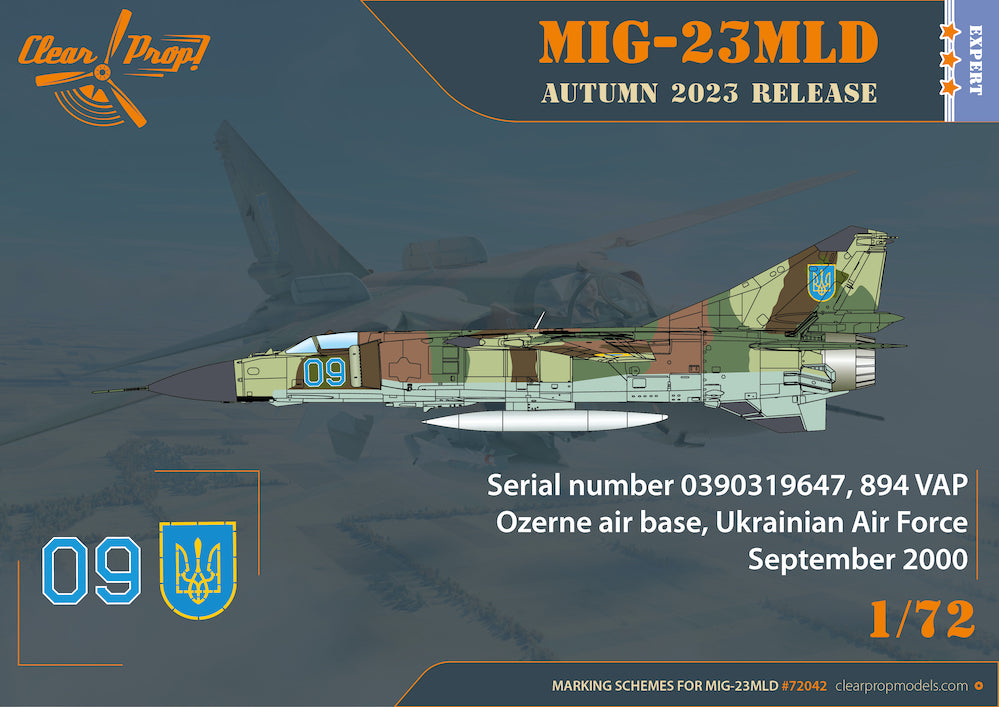 Clear Prop CP72042 1:72 Mikoyan MiG-23MLD Ukrainian Flogger-K