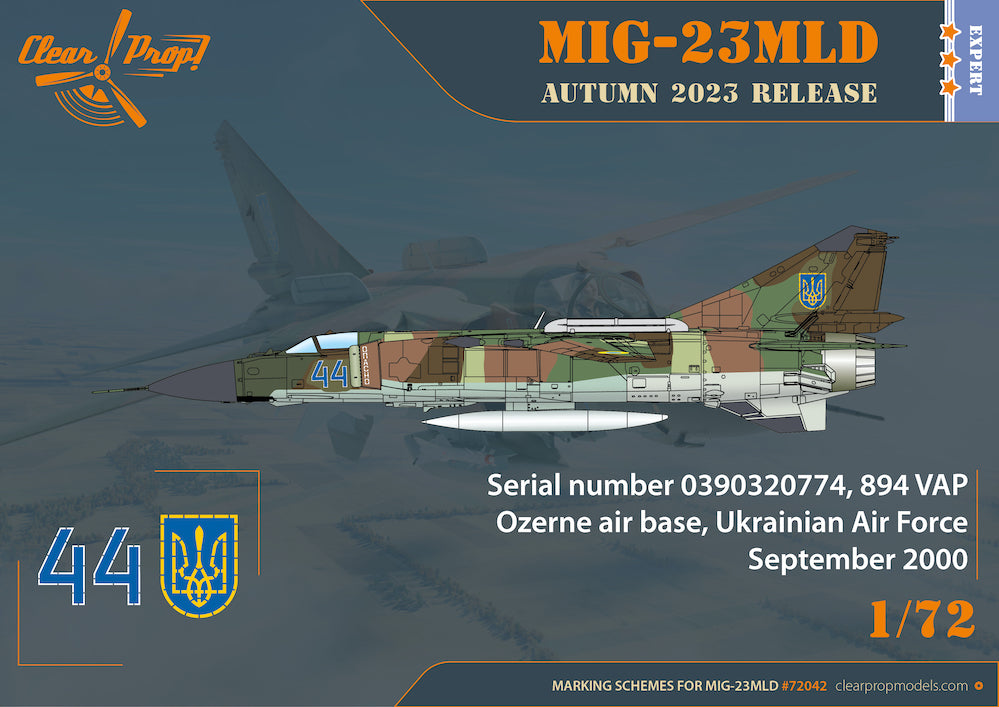 Clear Prop CP72042 1:72 Mikoyan MiG-23MLD Ukrainian Flogger-K