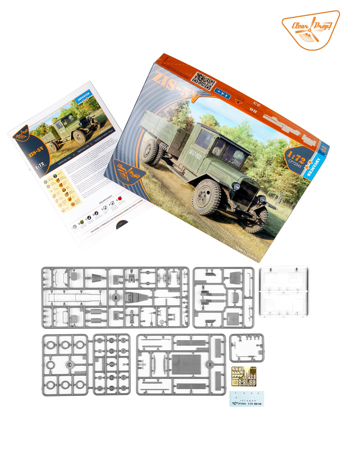Clear Prop Models CP72043 1:72 Soviet ZiS-5V Advanced kit