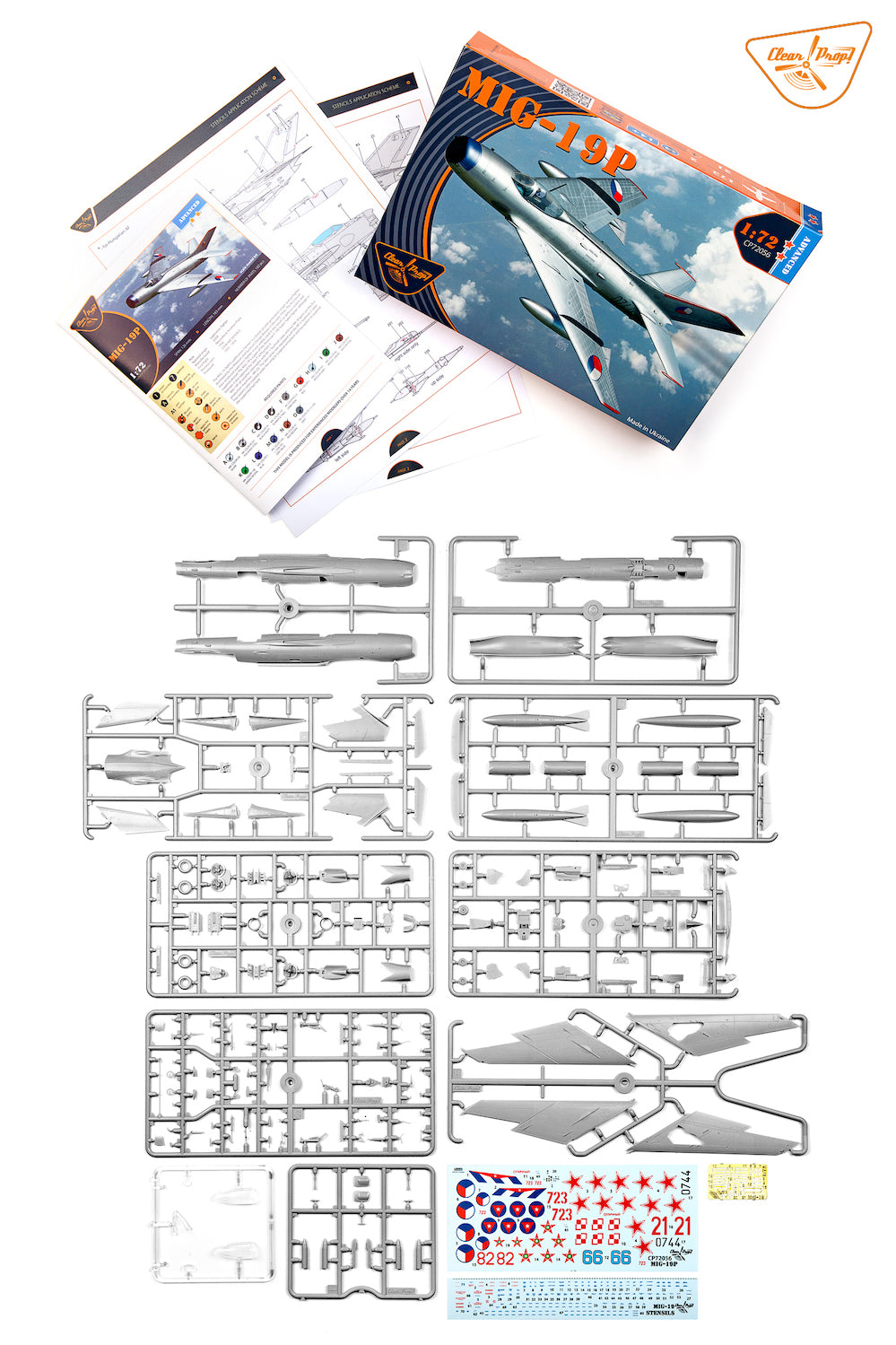 Clear Prop Models CP72056 1:72 Mikoyan MiG-19Pt