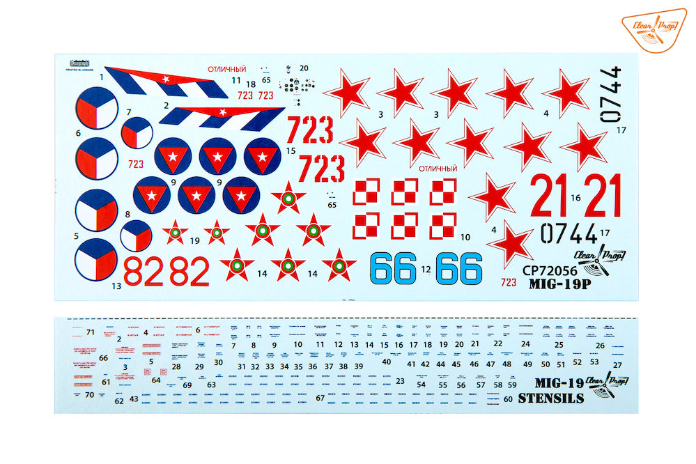 Clear Prop Models CP72056 1:72 Mikoyan MiG-19Pt