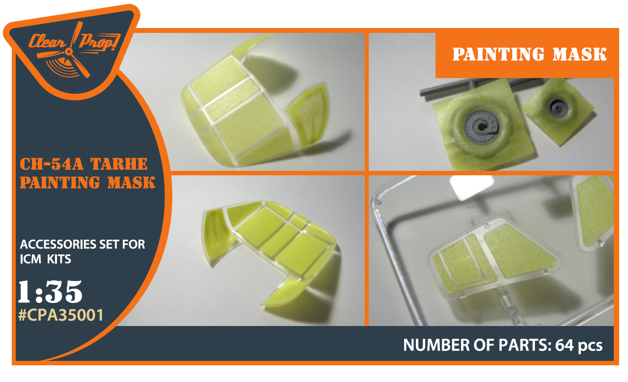 Clear Prop CPA35001 1:35 Sikorsky CH-54A Tarhe Paint Mask