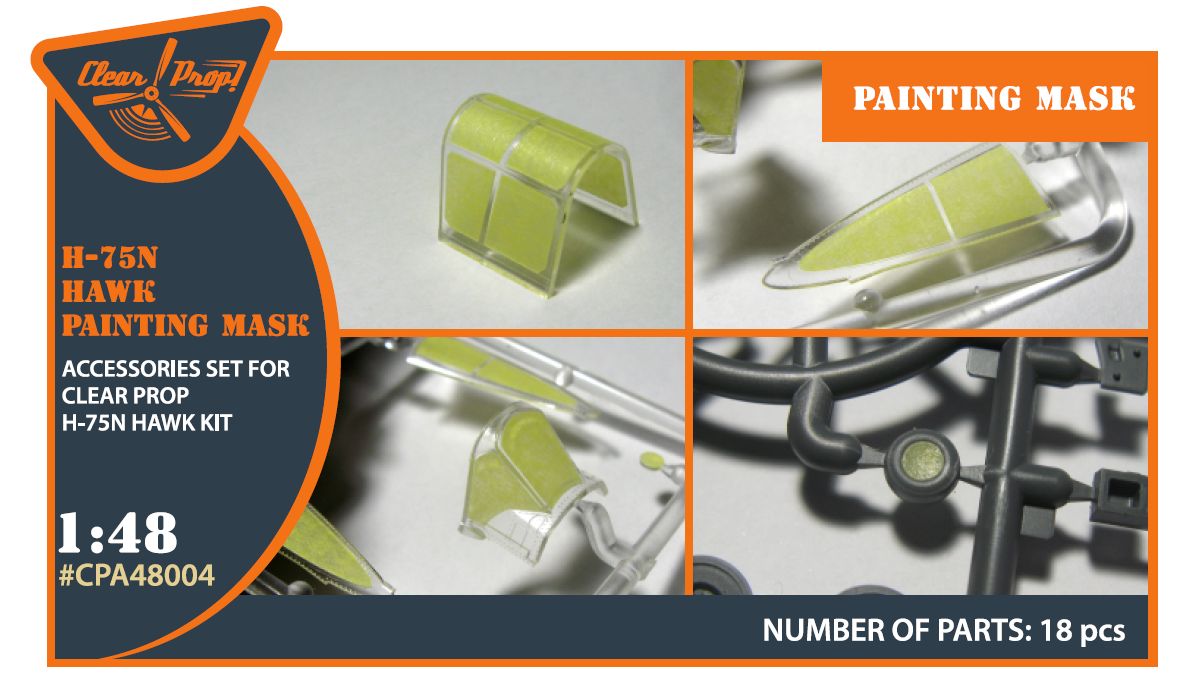 Clear Prop Models CPA48004 1:48 Curtiss H-75N Hawk canopy frame paint mask