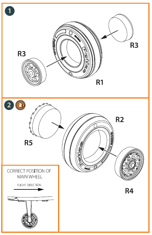 Clear Prop CPA48017 1:48 Bayraktar TB.2 Drone Wheel Set