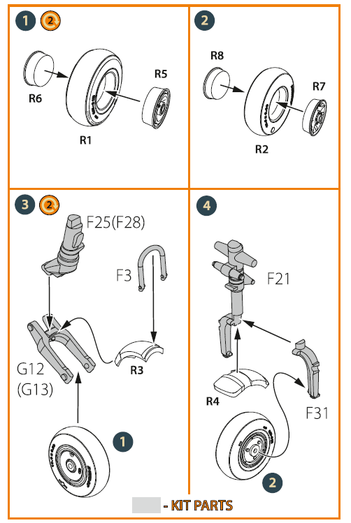 Clear Prop Models CPA48044 1:48 Gloster E28/39 Pioneer wheel set