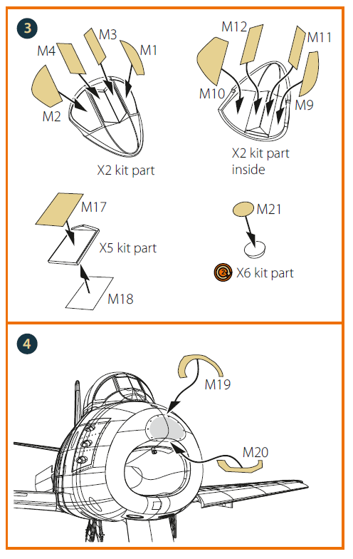 Clear Prop Models CPA48049 1:48 North-American F-86A Sabre canopy mask