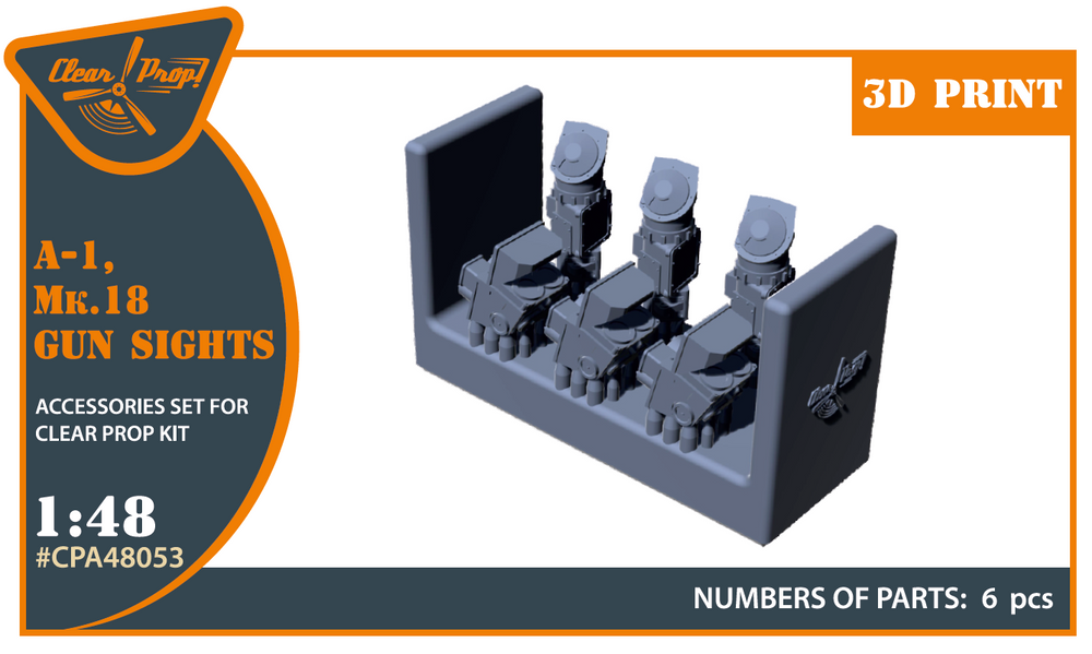 Clear Prop Models CPA48053 1:48 Mk.18, A-1 gun sights