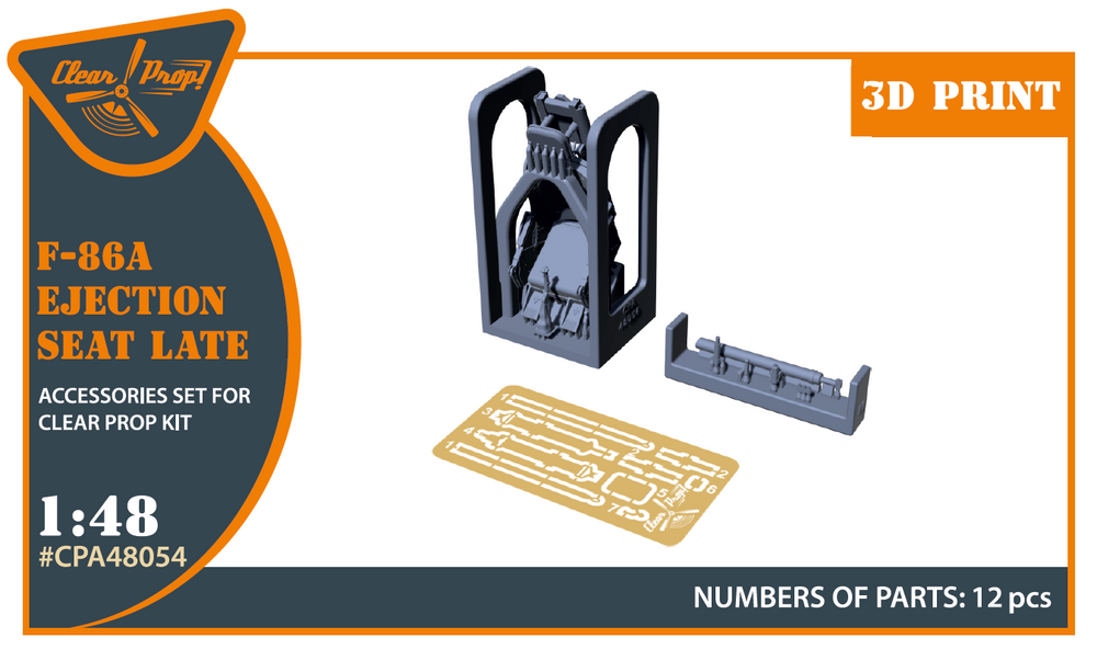 Clear Prop CPA48054 1:48 F-86A Sabre 3D-Printed Late Ejection Seat