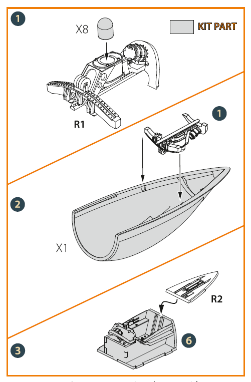 Clear Prop Models CPA48056 1:48 F-86A Sabre Canopy frame detailing set