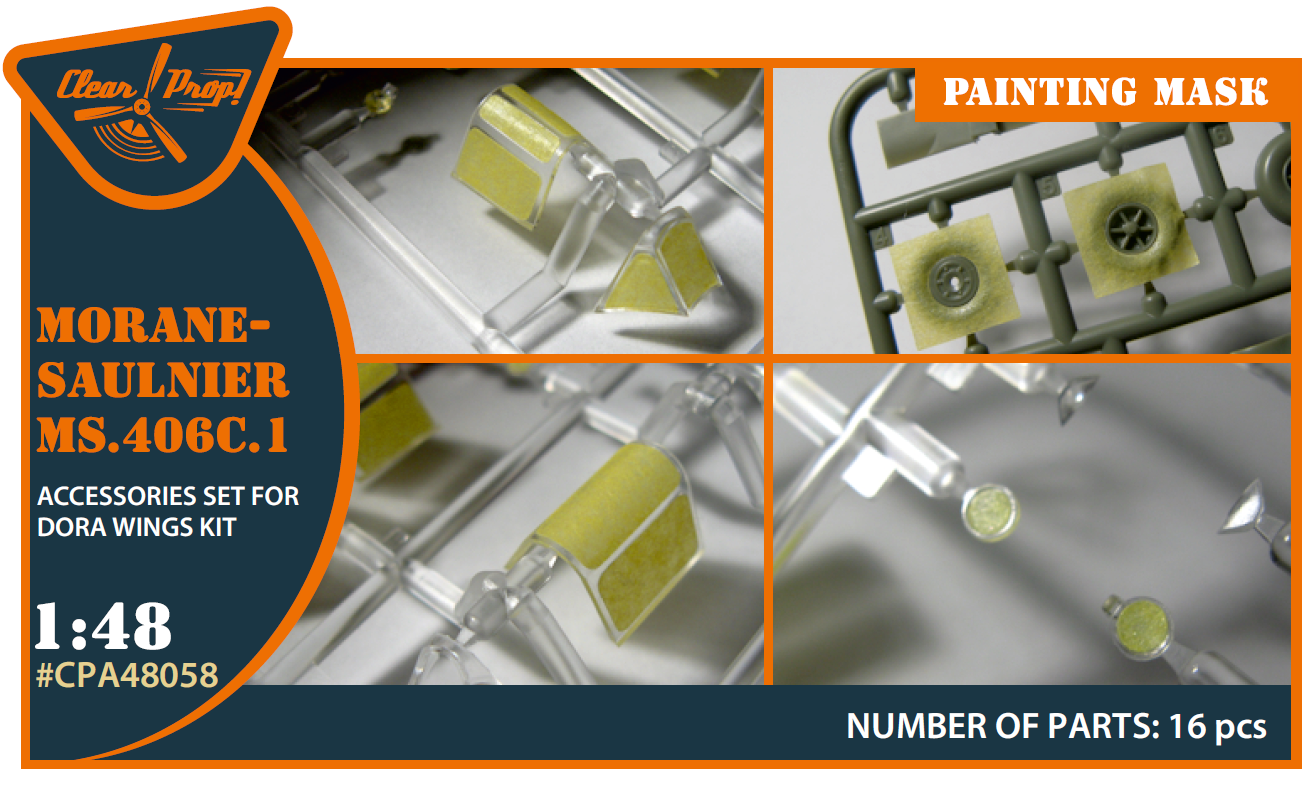Clear Prop CPA48058 1:48 Morane-Saulnier MS.406C.1 Paint Mask