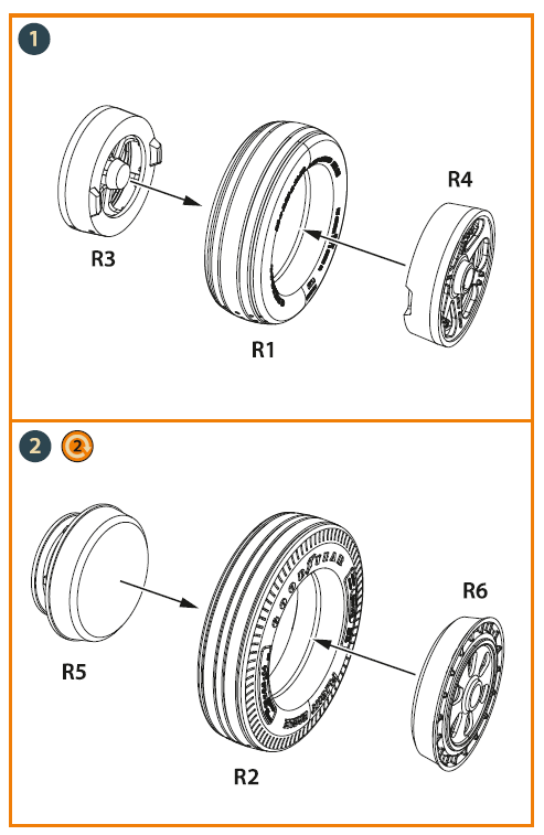 Clear Prop Models CPA48069 1:48 North-American F-86A Sabre wheel set type 2