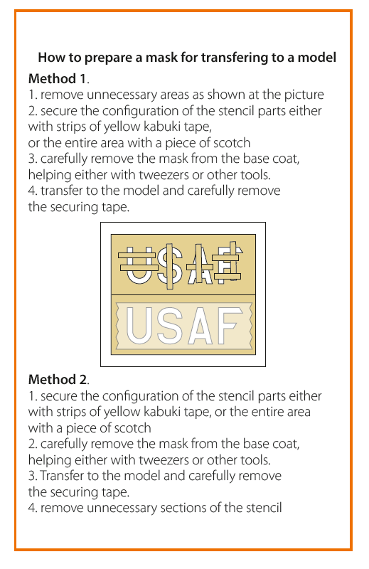 Clear Prop CPA48071 1:48 F-86A Sabre Numbers & Lettering Paint Mask