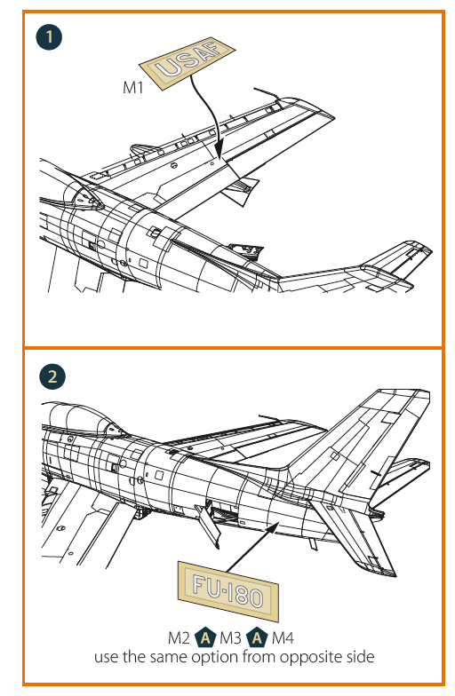 Clear Prop CPA48071 1:48 F-86A Sabre Numbers & Lettering Paint Mask