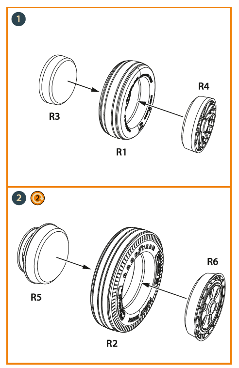 Clear Prop CPA48090 1:48 F-86A Sabre 3D-Printed Weighted Wheels Type 1