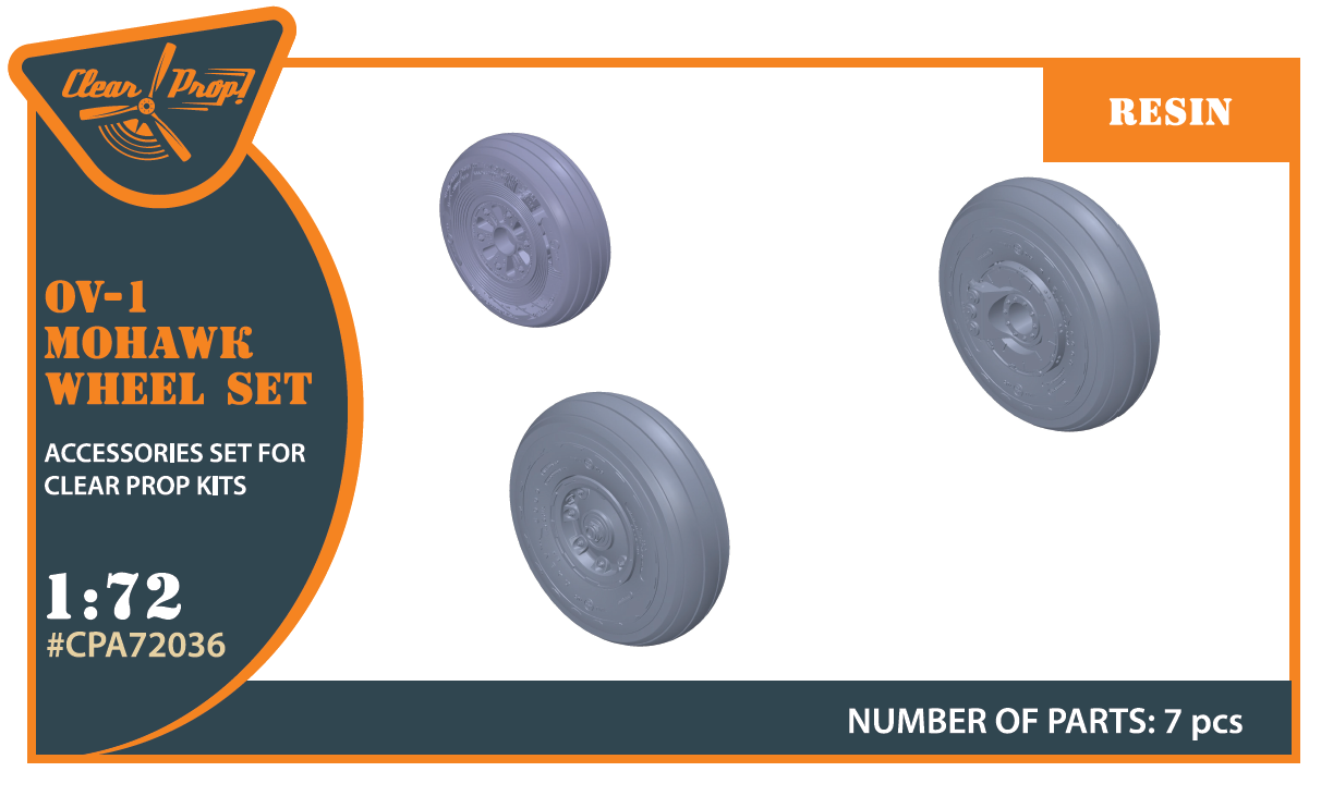 Clear Prop Models CPA72036 1:72  OV-1A/JOV-1A Mohawk /OV-1D Mohawk wheels set