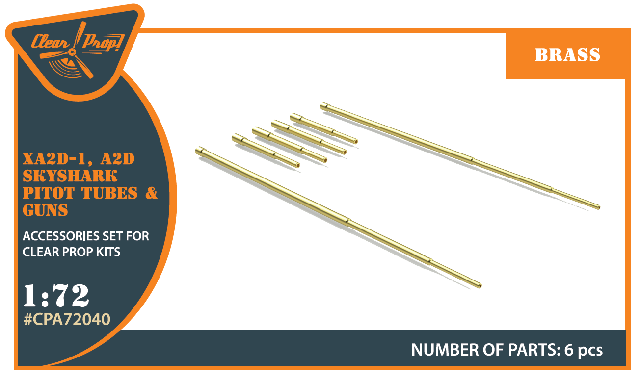 Clear Prop Models CPA72040 1:72 Douglas XA2D-1, A2D Skyshark Pitot tubes & guns